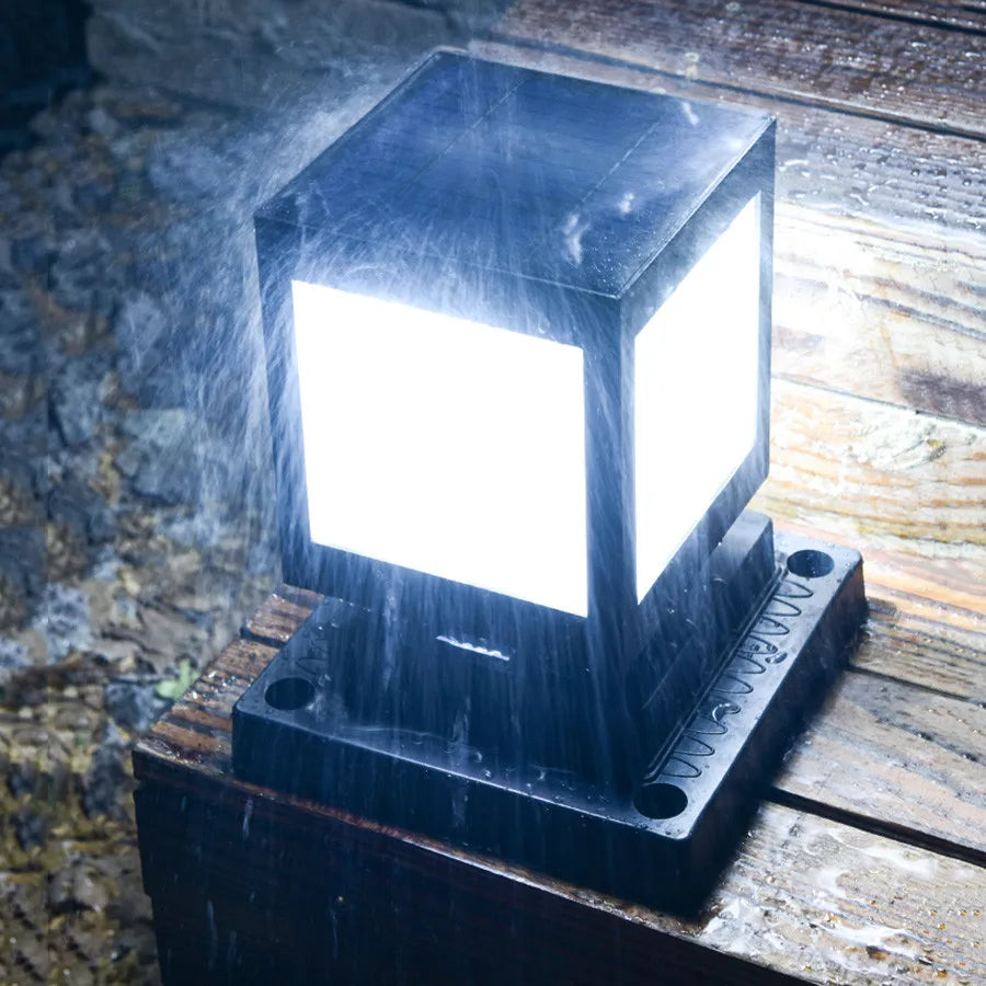 lanterne solaire colonne décorative pour jardin et extérieur - vue 7 sur 20