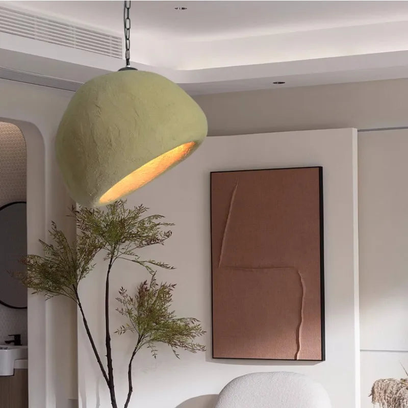 lustre style wabi sabi designer japonais pour hôtel restaurant - vue 5 sur 12