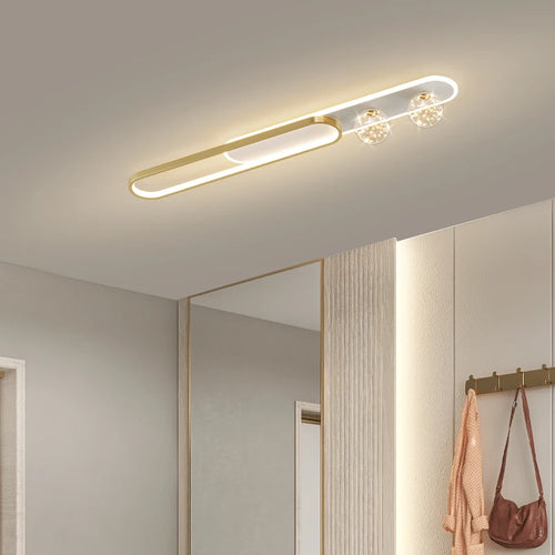 lustre moderne de luxe simple étoilé longue bande encastrée - vue 4 sur 14