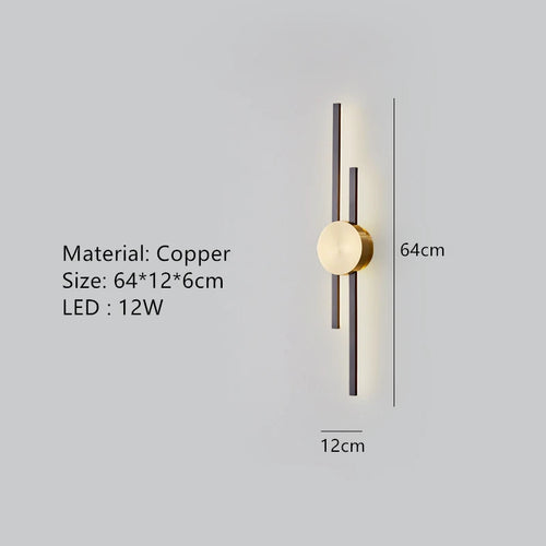 applique murale led minimaliste en laiton pour restaurant - vue 16 sur 18
