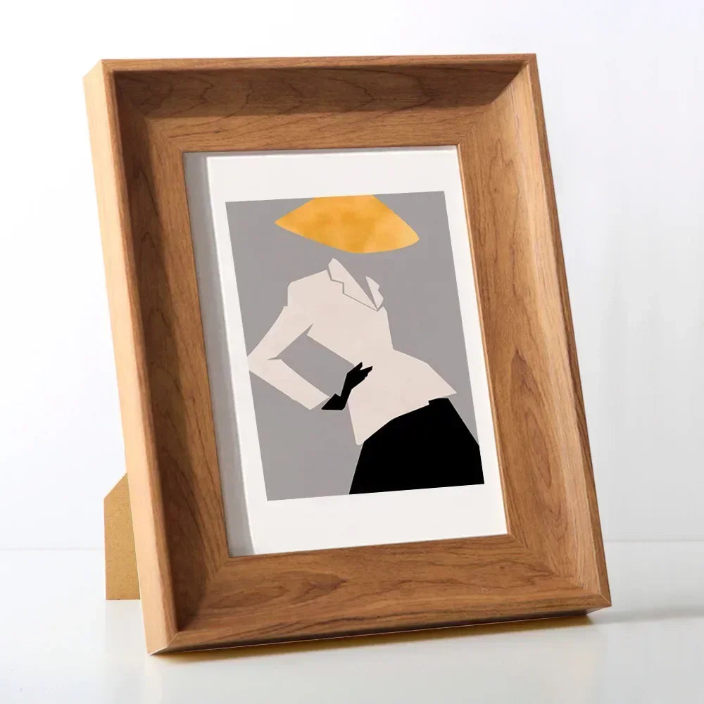 cadre photo vintage élégant en bois pour décoration murale et de table