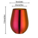 Verre acier inoxydable 500ml revêtement titane bar