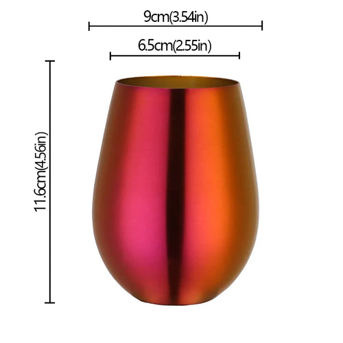 Verre acier inoxydable 500ml revêtement titane bar