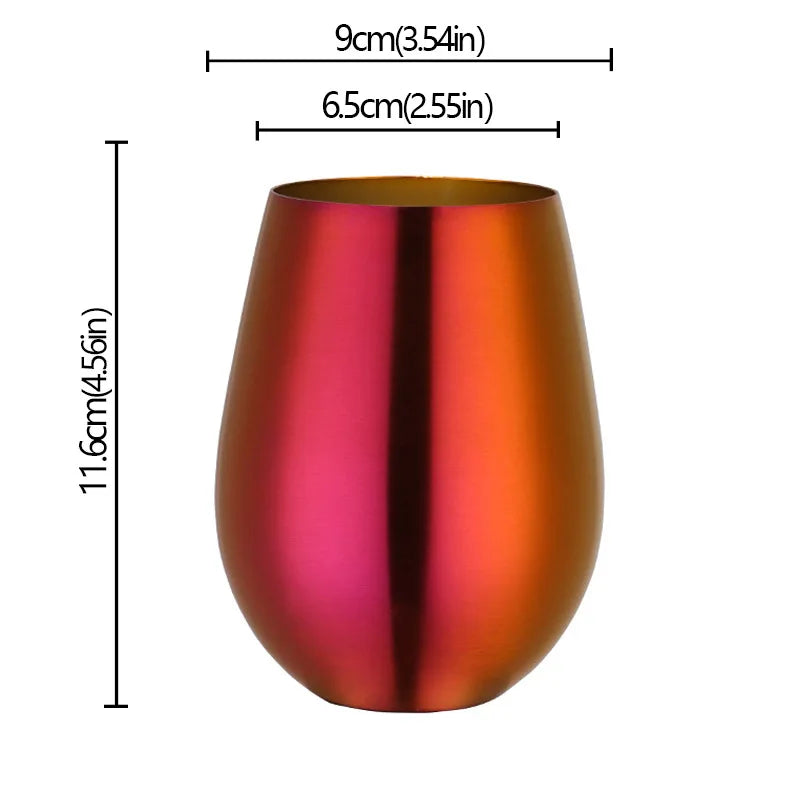Verre acier inoxydable 500ml revêtement titane bar
