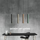 Suspension tube terrazzo bar style industriel tête unique minimaliste