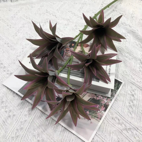plante tropicale en pot avec palmier et bambou décoratif - vue 8 sur 18
