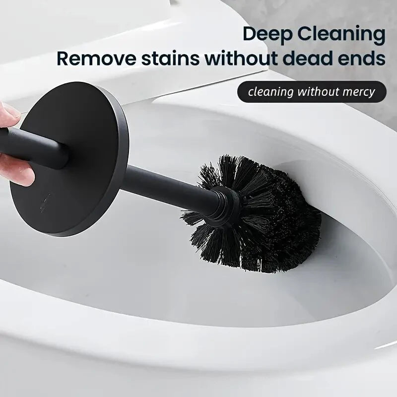 brosse en acier inoxydable avec support pour salle de bain - vue 6 sur 13