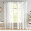 Voilage tulle brodé floral léger pour salon chambre