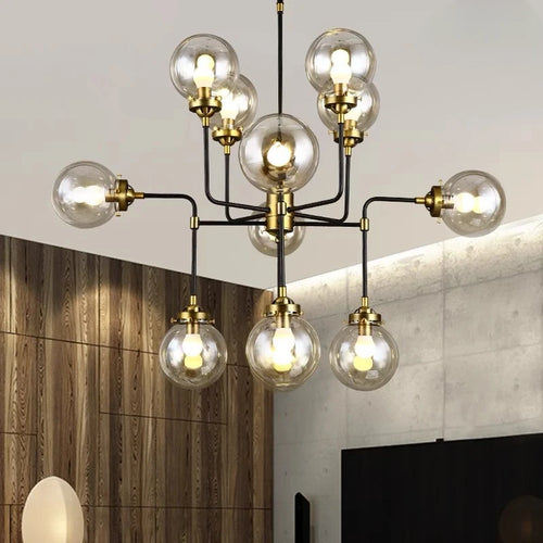 lustre artistique en verre pour décoration intérieure moderne - vue 4 sur 24