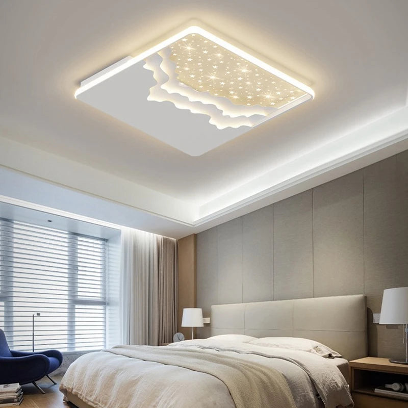 luxe salon plafonnier moderne Intelligent LED décoration intérieure lampes créatif ciel étoilé chambre salle à manger lustre - vue 4 sur 12