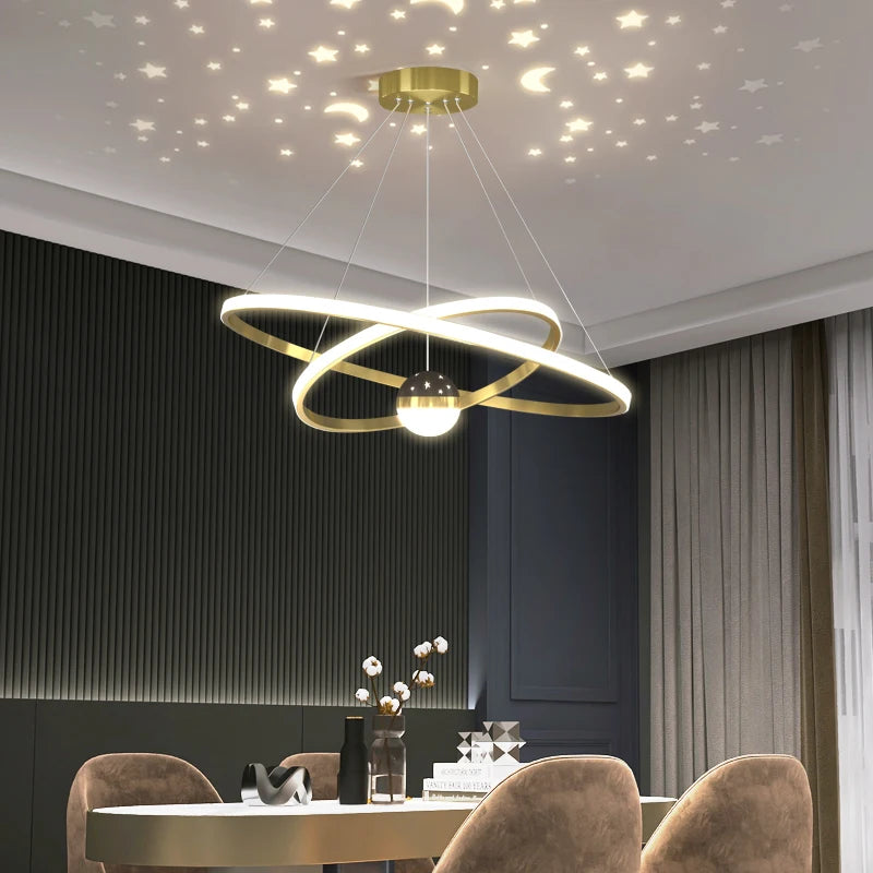 suspension design ronde en led pour décoration moderne - vue 5 sur 12