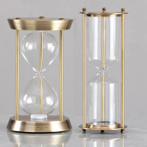 bouteille sablier vintage en verre décoration créative pour bureau