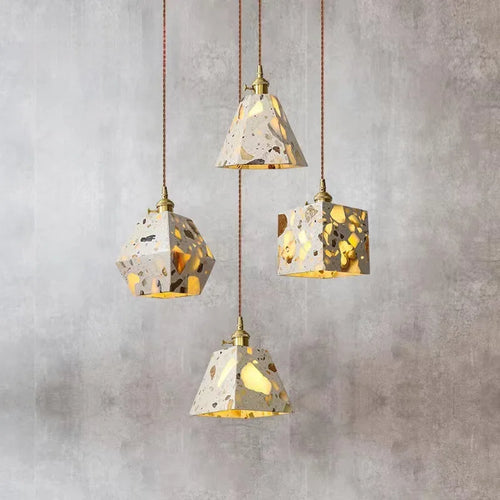 Industrial Style Concrete Pendant Light Fixture, Eco-friendly chandeliers are suitable for bedside, restaurant, café, etc