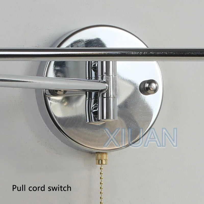 applique murale moderne bras pivotant led en tissu plissé métal - vue 6 sur 23