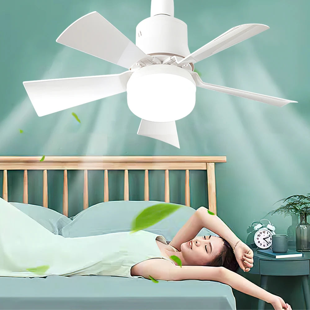LED 30W ceiling fan light E27 with remote control for dimming, suitable for living room  study, household use Fan lamp 85-265V - vue 4 sur 10