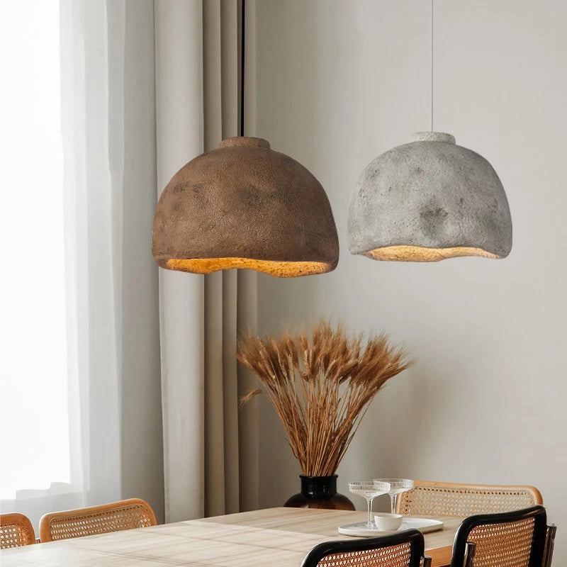 Nordique wabi-sabi vent suspension LED lumières lustre Restaurant Bar Loft salle à manger décor à la maison chambre chevet suspension luminaire