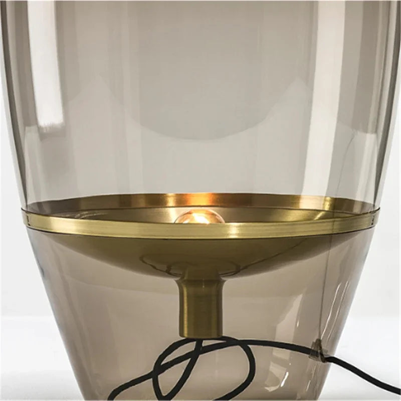 lampes de table modernes en verre pour décoration intérieure led
