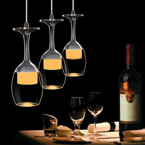 suspension modernes en verre de vin pour bar café - vue 3 sur 16