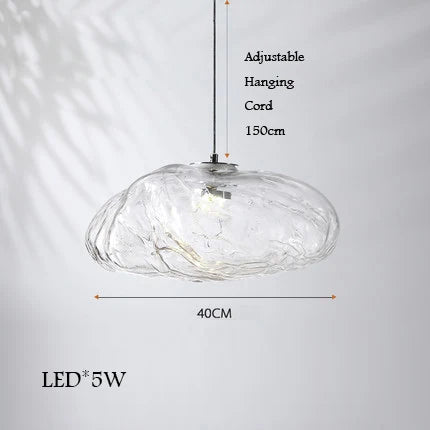 lustre en verre design nuage pour intérieur décoratif lumineux
