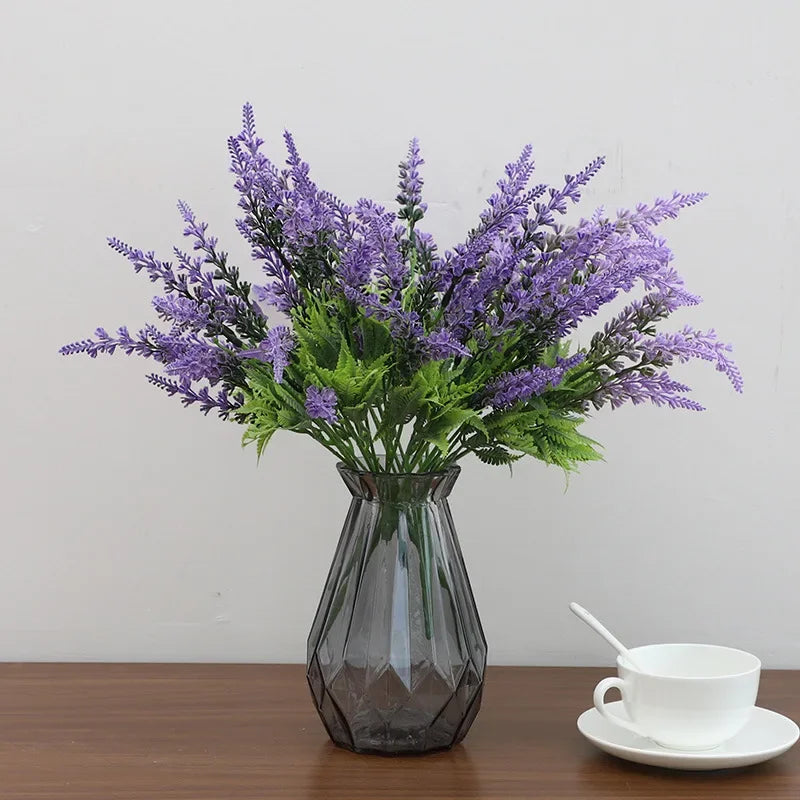 lot de 5 fleurs artificielles lavande pour décoration de jardin - vue 4 sur 6