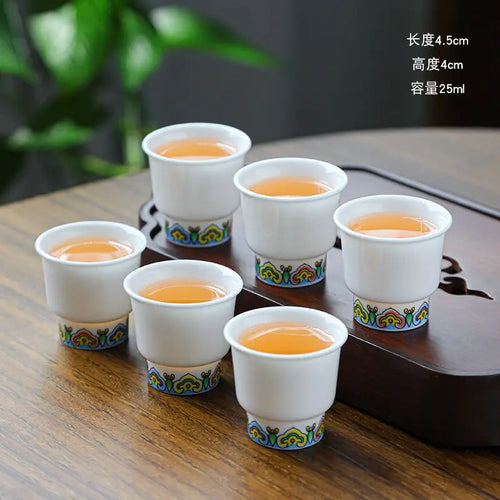 Service à thé kung fu porcelaine jade tasses