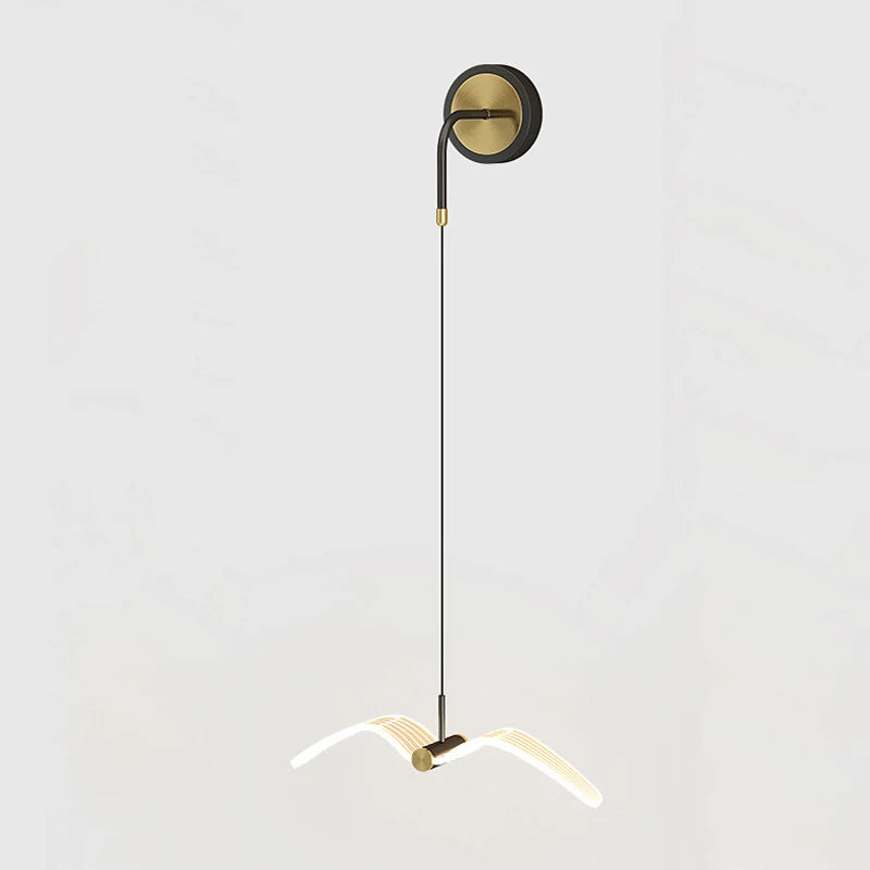 applique murale led créative mouette nordique éclairage allée
