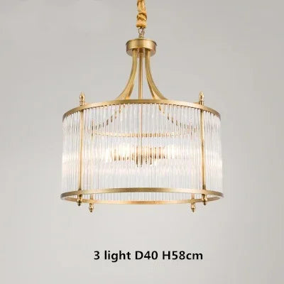 lustre moderne en cuivre avec tubes de verre led - vue 9 sur 12