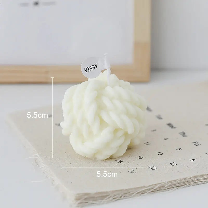 bougie parfumée en forme de boule en cire de soja décorative et mignonne - vue 6 sur 14
