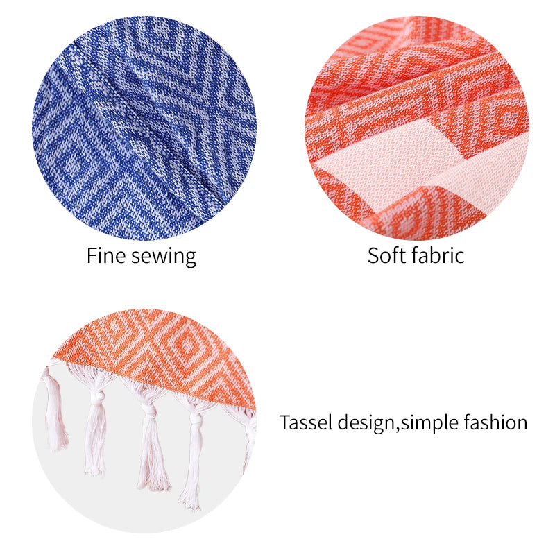 serviette de plage turque coton motif imprimé bohème - vue 6 sur 7