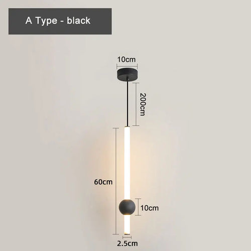 lampe suspendue led en aluminium acrylique design moderne