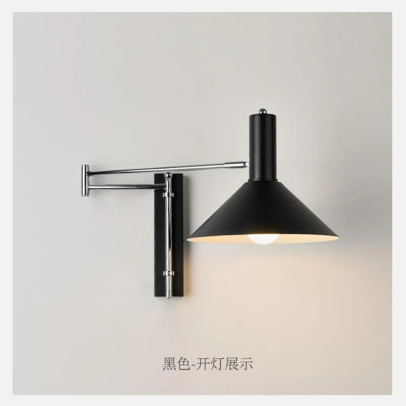 applique murale led vintage rotative pliante pour hôtel