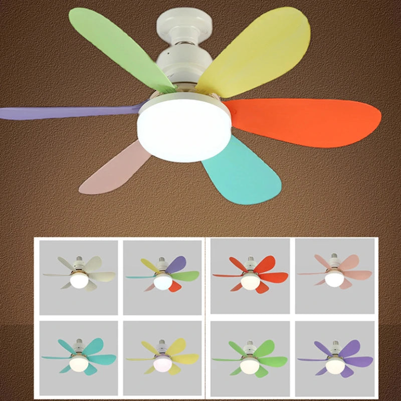 ventilateur de plafond led moderne télécommande intelligente trois couleurs - vue 5 sur 12