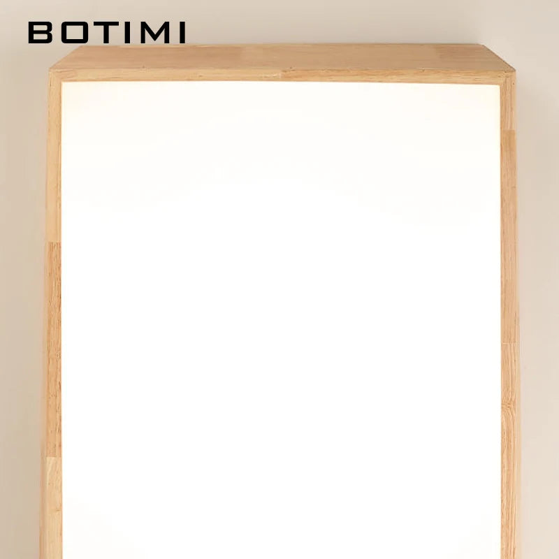 botimi bois massif led plafonnier moderne nordique monté éclairage - vue 6 sur 9