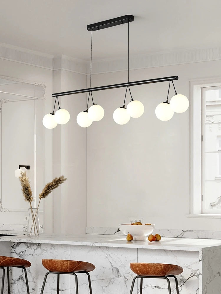suspension circulaire design en verre pour intérieur moderne - vue 4 sur 9