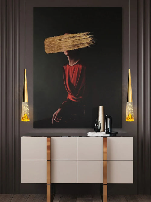 lustre en cristal bulles pour éclairage de luxe nordique - vue 5 sur 8