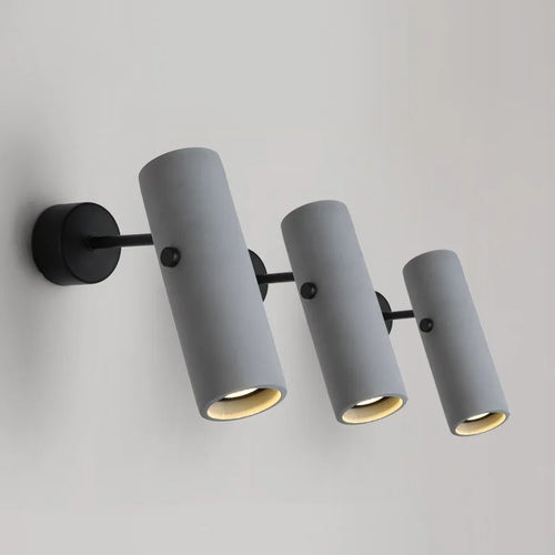 applique murale rétro en ciment rotatif avec lampes led pivotantes - vue 3 sur 8