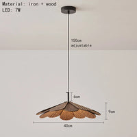 suspension en bois japonais style pétale pour intérieur chaleureux