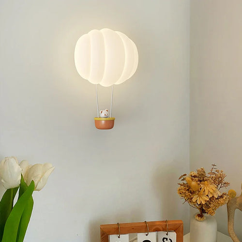 applique murale romantique forme ballon air chaud lampe décorative intérieure - vue 3 sur 8