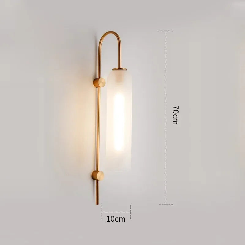 Applique murale led verre luxe intérieur chambre salon maison