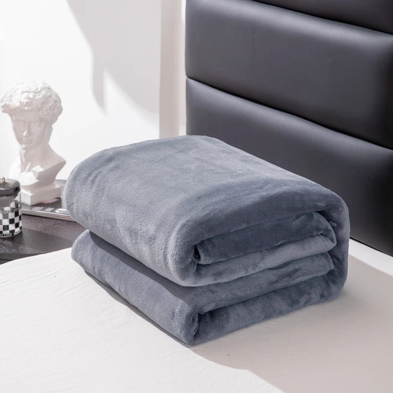 Plaid flanelle polaire carreaux doux chaud hiver