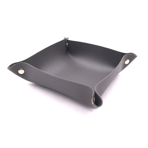 plateau pliable en cuir pour rangement divers et décoration - vue 10 sur 13