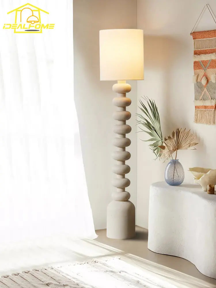lampadaire design vintage en résine wabi-sabi pour intérieur moderne - vue 5 sur 6