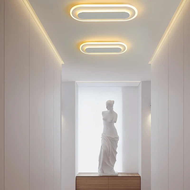 Longue bande Led allée couloir lustres moderne minimaliste minimaliste entrée porche lumière nordique créatif vestiaire plafonnier