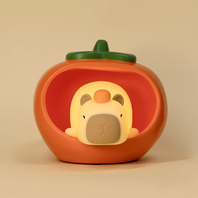 Lampe enfant dessin animé Silicone LED Capybara veilleuse USB Rechargeable gradation sommeil lampe de nuit pour chambre d'enfants décor cadeau d'anniversaire - vue 6 sur 6