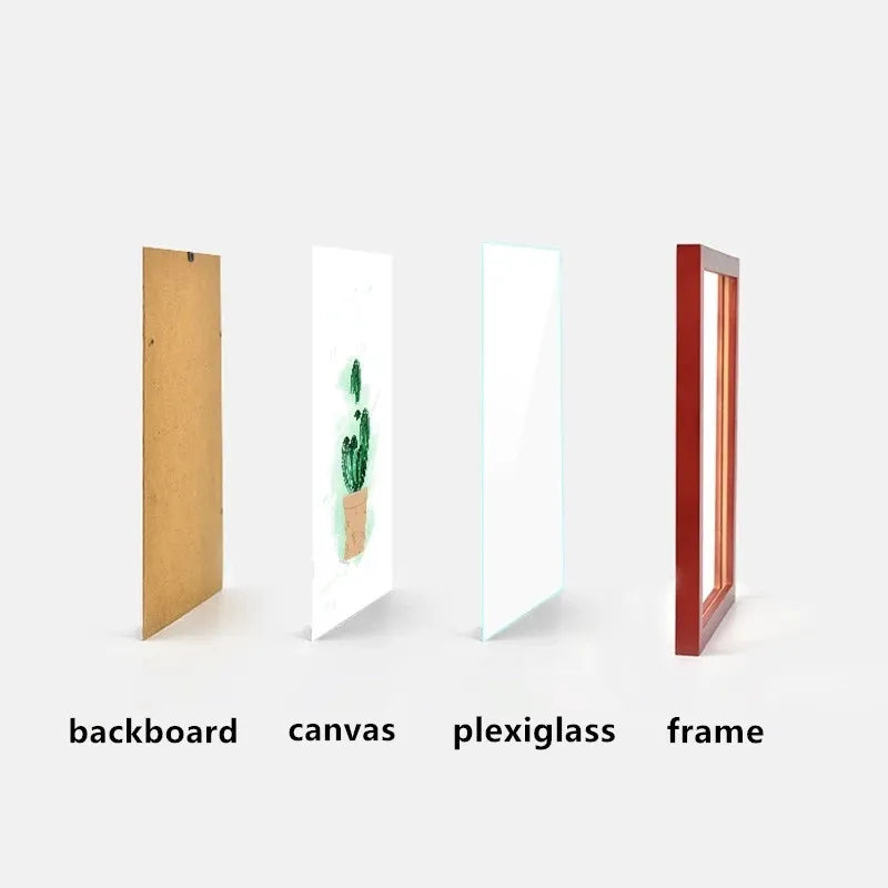 cadre photo en bois avec passe-partout pour montage mural - vue 5 sur 17