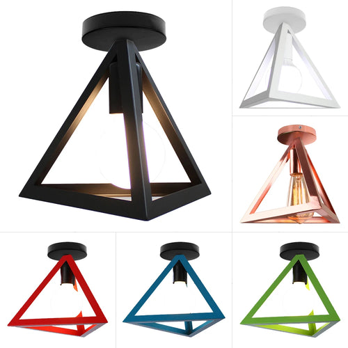 Plafonnier LED triangulaire au design nordique moderne et rétro
