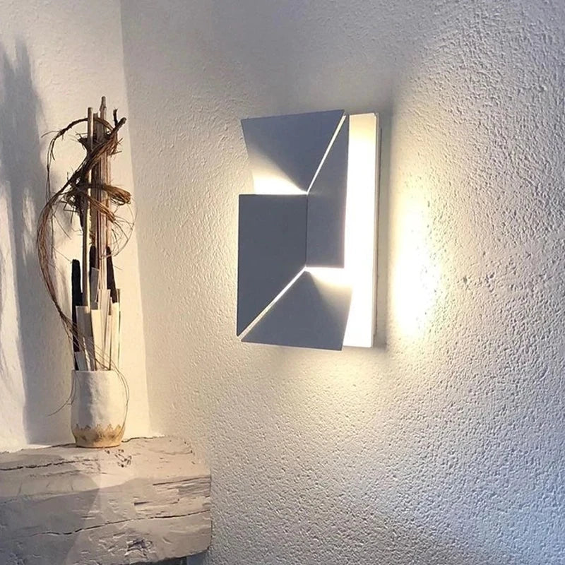 applique murale led ombres éclairage décorations d'allée art - vue 6 sur 13