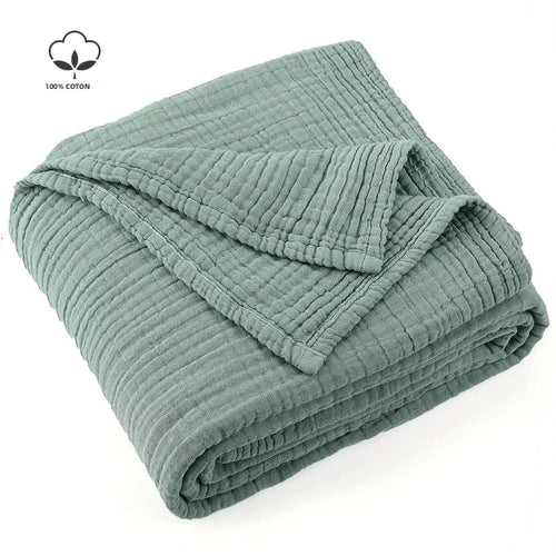 plaid mousseline coton leger boheme canape lit