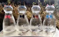 carafe en verre résistant motif chat style ludique