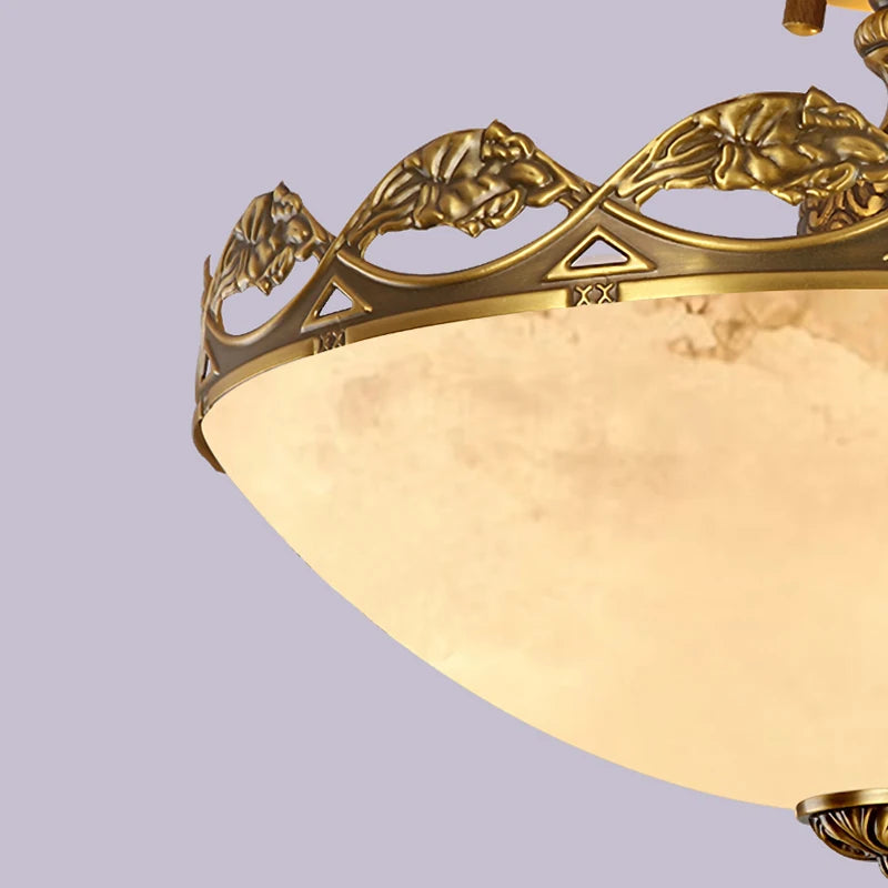 lampe de poche en marbre européen avec support en laiton - vue 7 sur 7